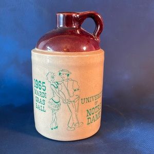 Vintage Notre Dame 1965 Mardi Gras Ball Miniature Jug